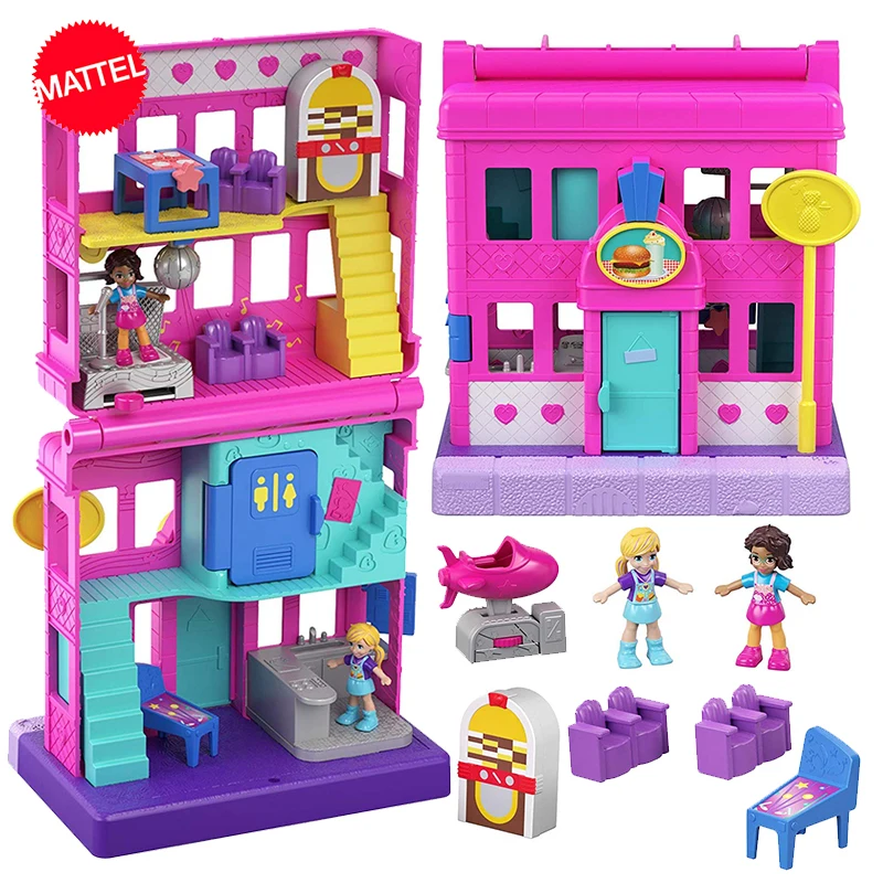 Polly карманный мини Polly милый магазин коробка для девочек автомобиль игрушки для детей обучающая игрушка подарок для маленькой девочки кукла аксессуары Juguetes