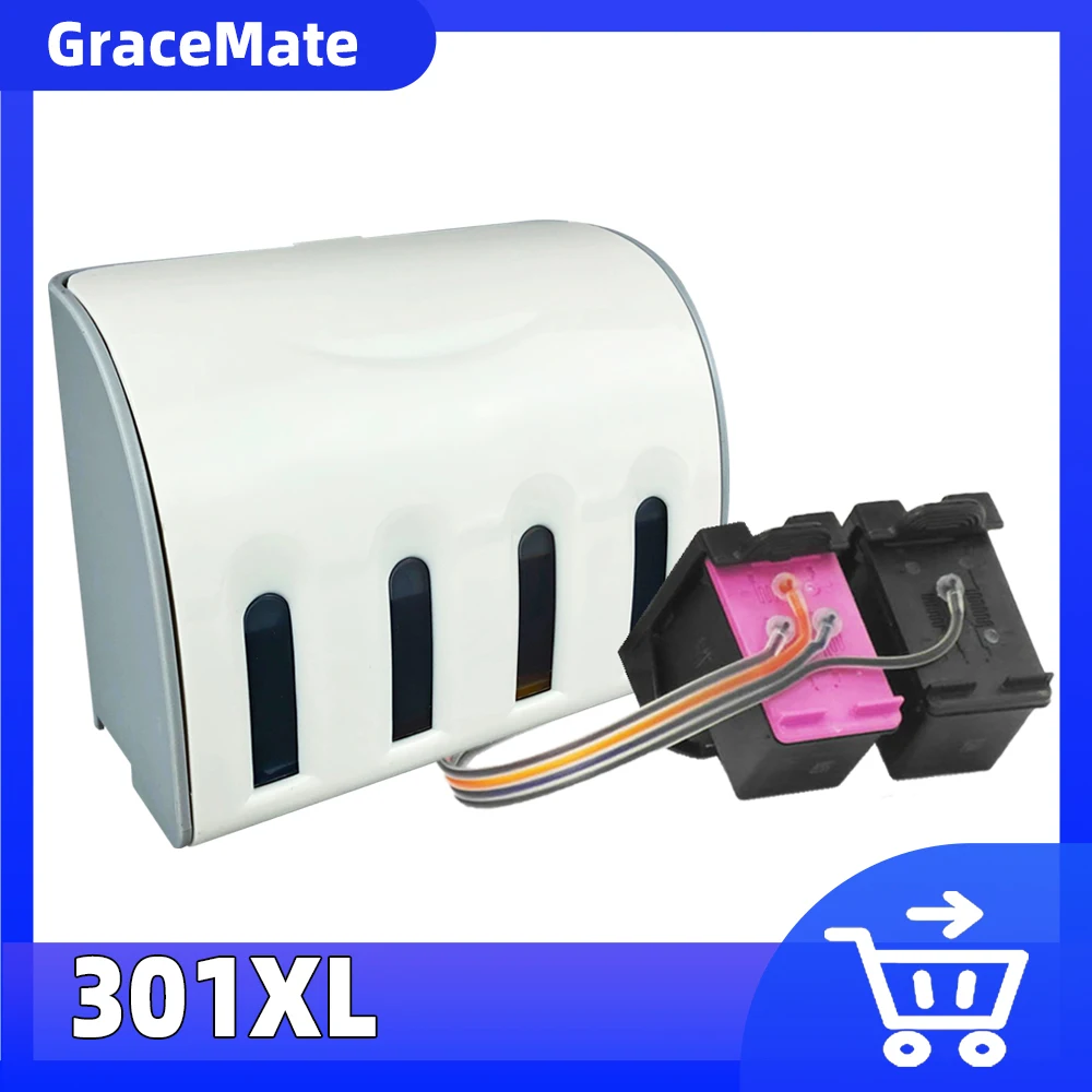 Gracemate 301 Ciss Bulk Ink Compatibile Per Hp 301 Per Deskjet 1050 2050 2050S 3050 Envy 4500 4502 4504 5530 5532 5539 Stampante