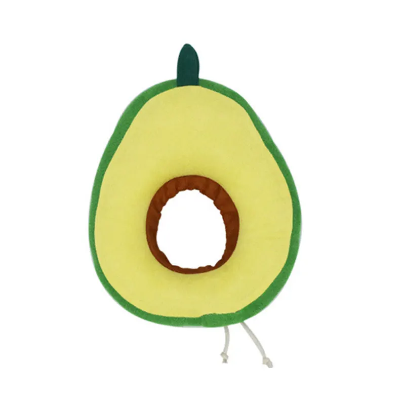 Pet Cat Dog Elizabeth Circle Collar Avocado Shaped Cotton Adjustable Dogs Protective Neck Collar Cone Recovery Wound Collar 