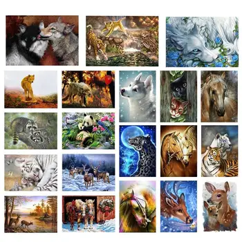 

Diy 5d diamond painting cartoon animal landscape flower round diamond mosaic home decoration embroidery pattern cross stitch