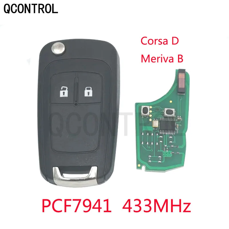 QCONTROL флэш ключ для автомобиля 433 мгц для Opel/Vauxhall Corsa D 2007 +, Meriva B 2010 + чип PCF7941|Ключ от авто| | АлиЭкспресс