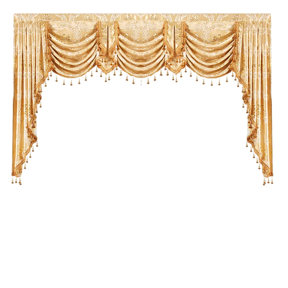 Gold Color European Royal Luxury Style Valance Curtains For Living Room Window Curtains For Bedroom For Kitchen Window Valance AliExpress