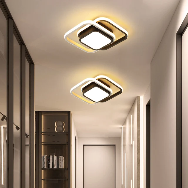 Modern LED Ceiling Lights For Kitchen Bedroom Aisle Corridor Balcony Entrance LED Lights Lighting e607d9e6b78b13fd6f4f82: Black mixed white