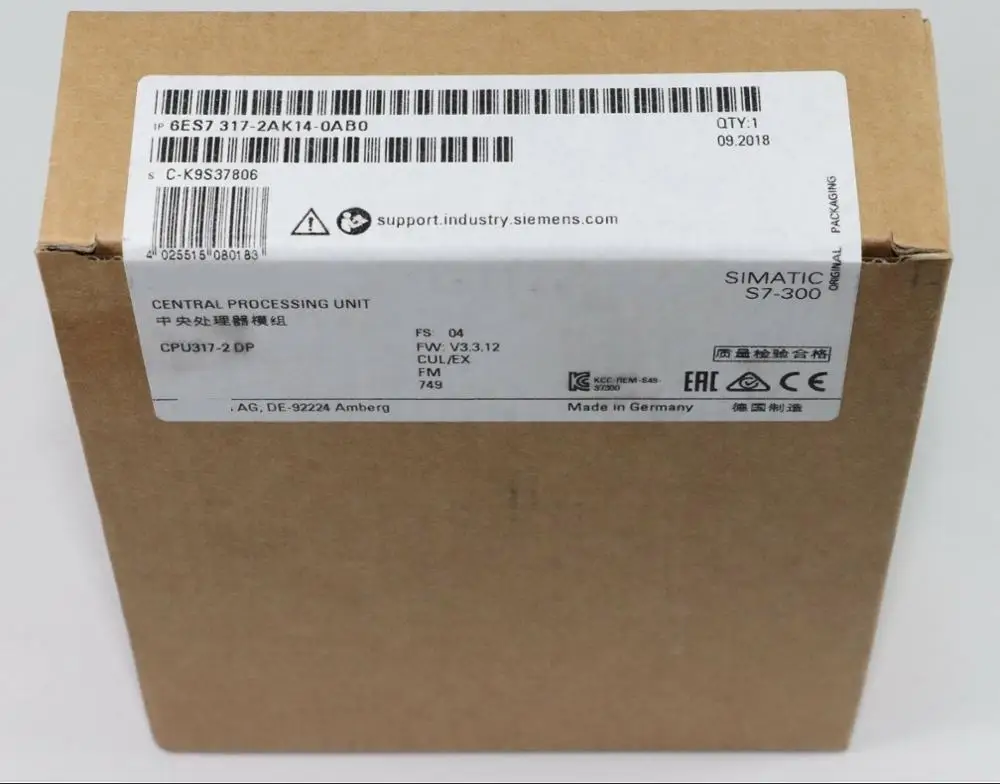Новое и оригинальное 6ES7 317-2AK14-0AB0 6ES7317-2AK14-0AB0 PLC