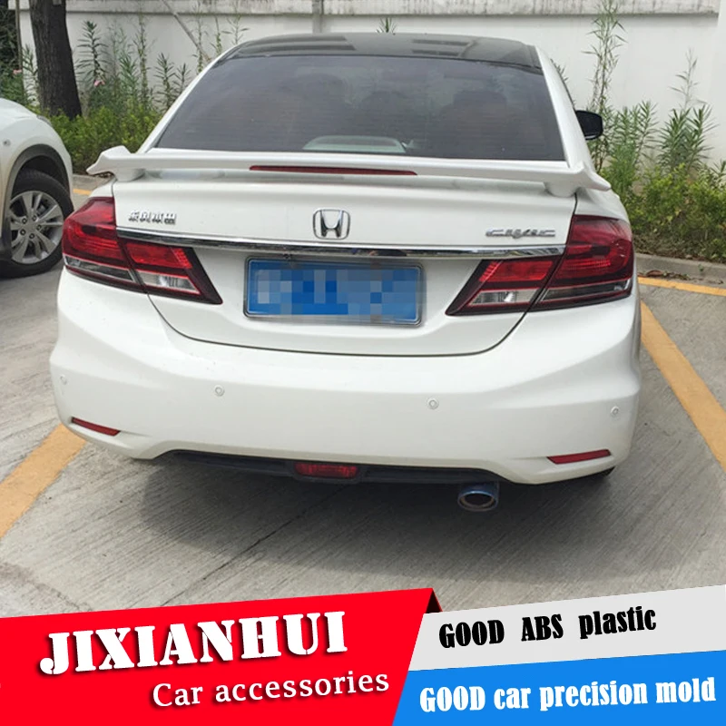 Для Civic спойлер 2012-2015 Honda DKK Спойлер ABS пластик Материал заднее крыло автомобиля