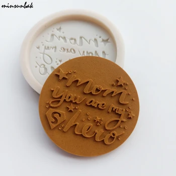 

minsunbak Round Silicone Mold English Alphabet Cake Mold Sugar Craft Chocolate Fondant Cookie DIY Baking Tools