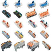 PCT-222 412/413/414 Wo компактный проводной соединитель проводник клеммный блок с рычагом 415-0,08 мм2 SPL-2/3 LSA-1/5 Go