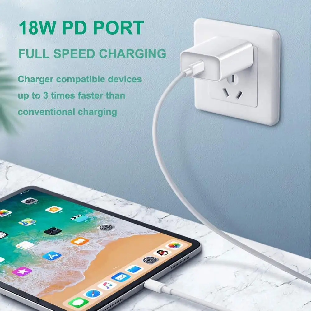 18 Вт USB C адаптер питания PD зарядное устройство для iPhone 11 Pro 8/XS MAX XR Pro/Air/iPad Redmi K30 QC 4 0