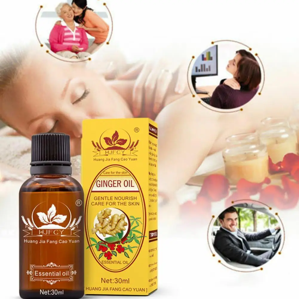 

30ml Ginger Essential Oil Body Massage Oil Anti Aging Detoxification Lymphatic Oil For SPA Essential Body Plant Pure O4Y0