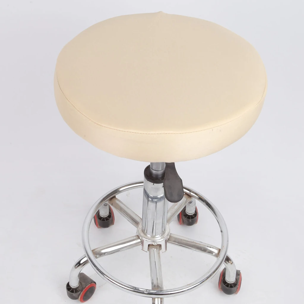 Beige 33x10cm Съемный Сменный Чехол для барного стула, круглый чехол для стула, защитный чехол для стола, салона - Цвет: Beige 33x10cm