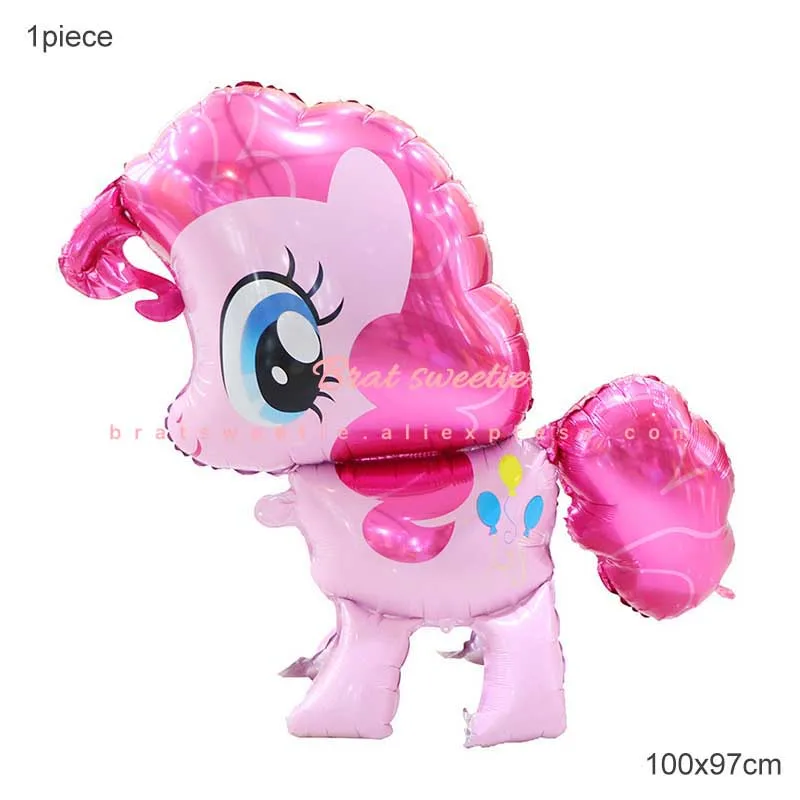 100x97cm unicorn Вечерние шары Единорог большой гигантский стенд 3D единорог шары на день рождения девушки день рождения украшения дети мультфильм животных сувениры - Цвет: 100x97cm unicorn