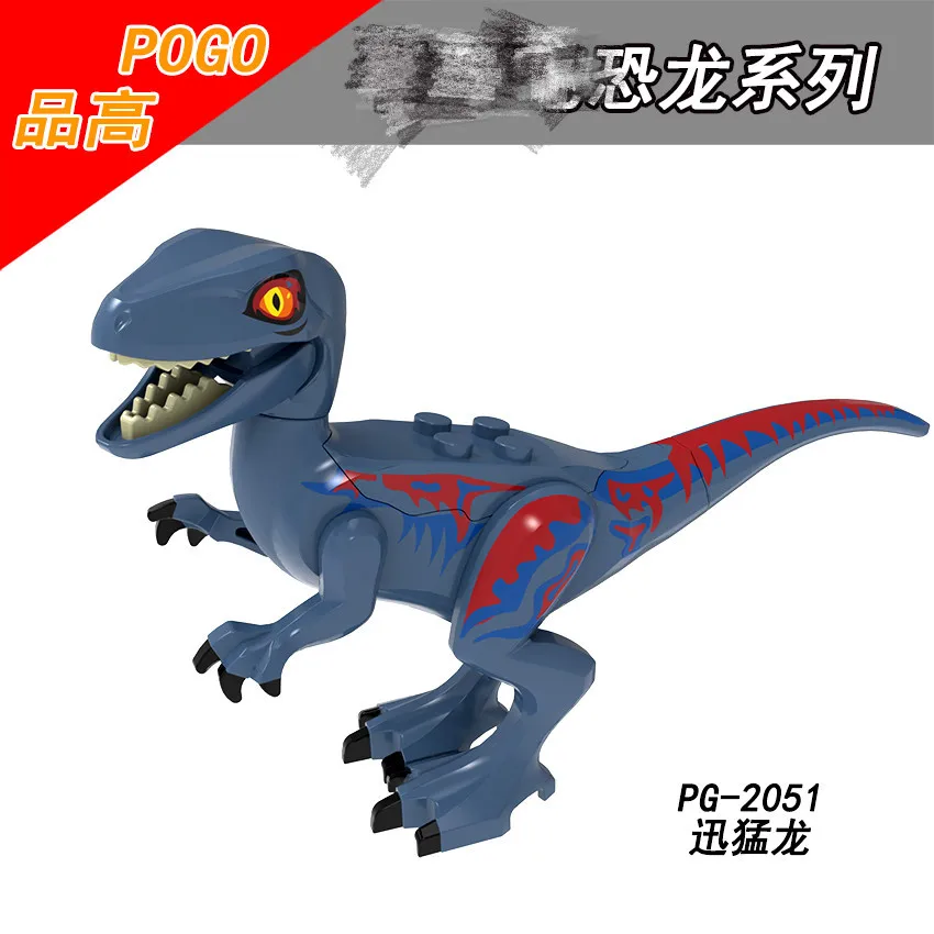 

Legoing Dinosaurs Jurassic World Figures Bricks Dinosaur Building Blocks Figure The Blue Velociraptor Toys for Children Legoings