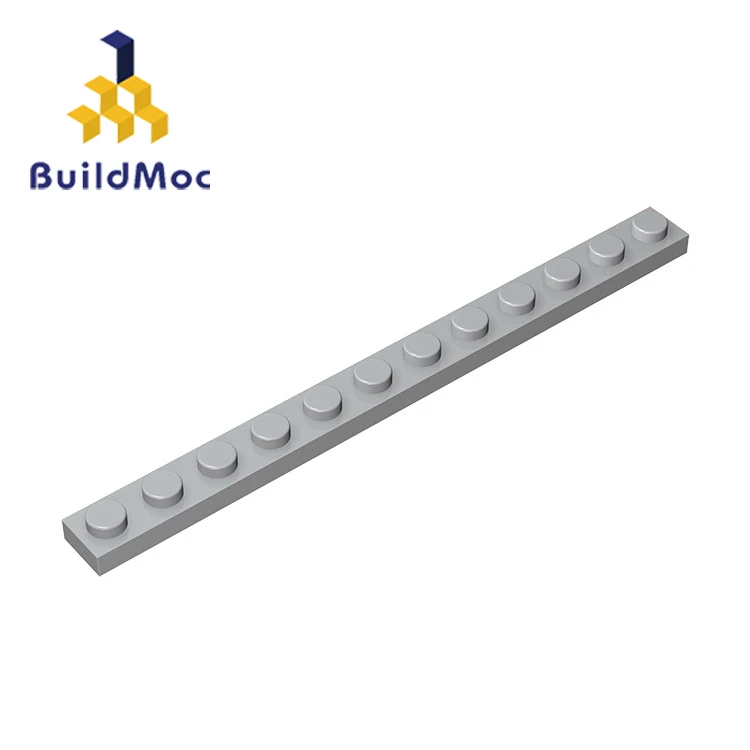 BuildMOC 60479 пластина 1x12 для строительных блоков части DIY логотип развивающие творческие подарочные игрушки - Цвет: M0492-11