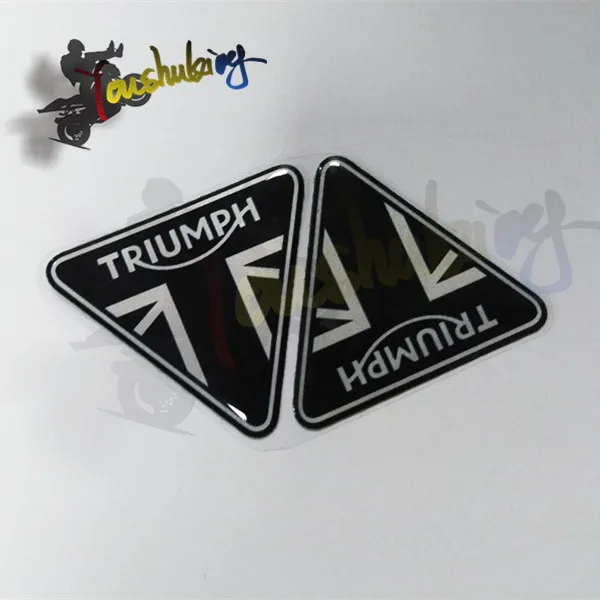 4 см для triumph логотип 3 м набор наклеек s для triumph логотип мотоцикл топливный танковый шлем motogp Предупреждение ющая наклейка - Цвет: Черный
