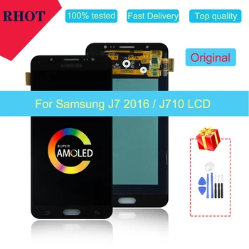 

100% tested original 5.5 AMOLED j7 2016 LCD screen for Samsung Galaxy j7 2016 j710 SM-J710F J710M J710H touch screen assembly
