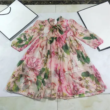 

baby girl dress 2020 New Clothes Summer Brand baby Girls Children Clothing England Style Cotton Kids Dresses