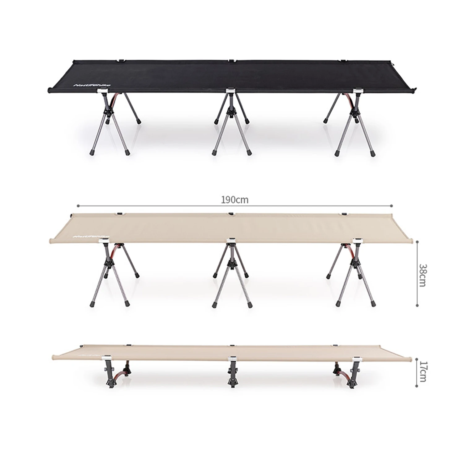 

Naturehike Aluminum Camping Cot Folding Bed Camping Mat Sturdy Comfortable Portable Folding Tent Bed Cot Camping Foldable Bed