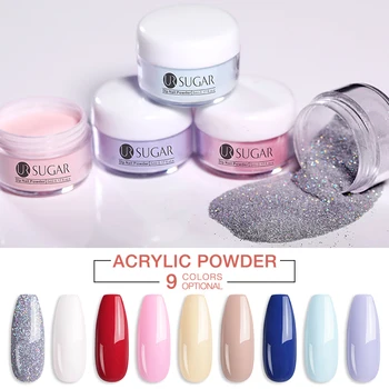 

UR SUGAR Color Acrylic Powder for Crystal Poly Nail Set Kit Glitter Carved Powder Nails Extension Nail Art Design