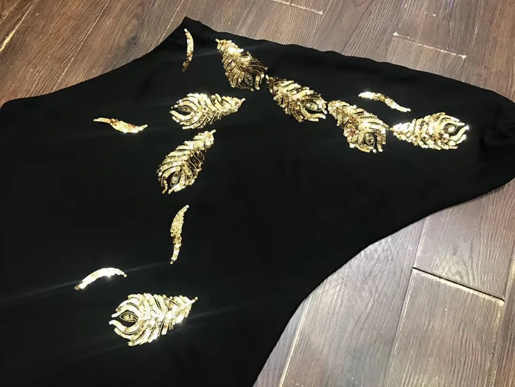 Svoryxiu, сексуальные черные платья с открытыми плечами для вечеринок, женские роскошные платья с вышивкой золотыми блестками, женские платья Vestdios