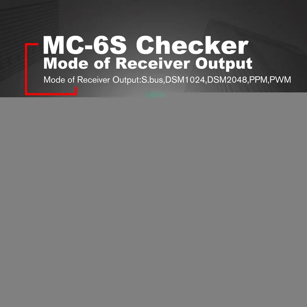 MC-6S 1-6S Lipo батарея проверка напряжения приемник тестер сигнала для проверки s-шины PPM ШИМ и DSM спутниковый приемник