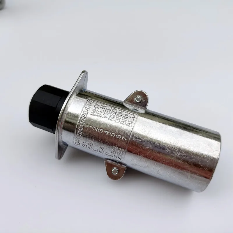7 Pin 24V Metal Towing Towbar Trailer Truck Plug Socket Set Wiring Connectors Electric RV Parts Camper Caranvan Accessories