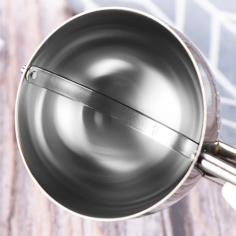 Ice Cream Scoop Redwood Stainless Steel Ice Cream Scoop Tool Cookie Scoop Icecream Spoon Kitchen Gadgets Sticks Potatoes Watermelon Fruit Padauk