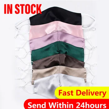 

Fashion Women Silk Mask for Face Designer Print Ear Proof Mouth Cover Sunscreen Anti-dust Breathable Masks Washable Reusable#3