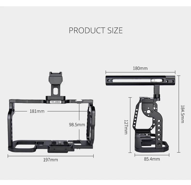 Клетка для камеры Blackmagic Pocket 4K камера BMPCC с креплением для холодного башмака 1/4 3/8 резьбовые отверстия