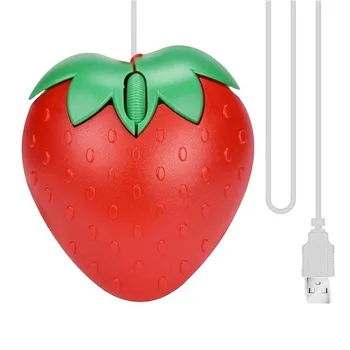 3D Strawberry Wired Mouse 1