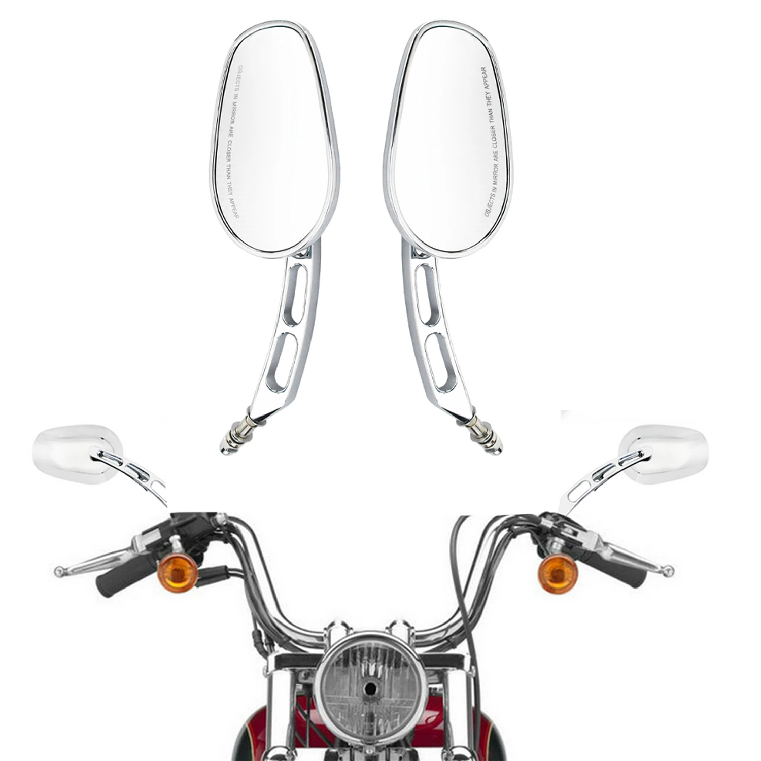 Chrome Mirrors Motorcycle Mirrors Harley Sportster Mirror Rear View