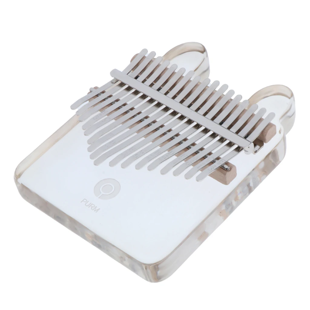 17 Key Kalimba Clear Thumb Piano Gift Transparent Acrylic Musical Instrument w/ Bag Hammer Cute Lovely Animals Cat Bear Rabbit 