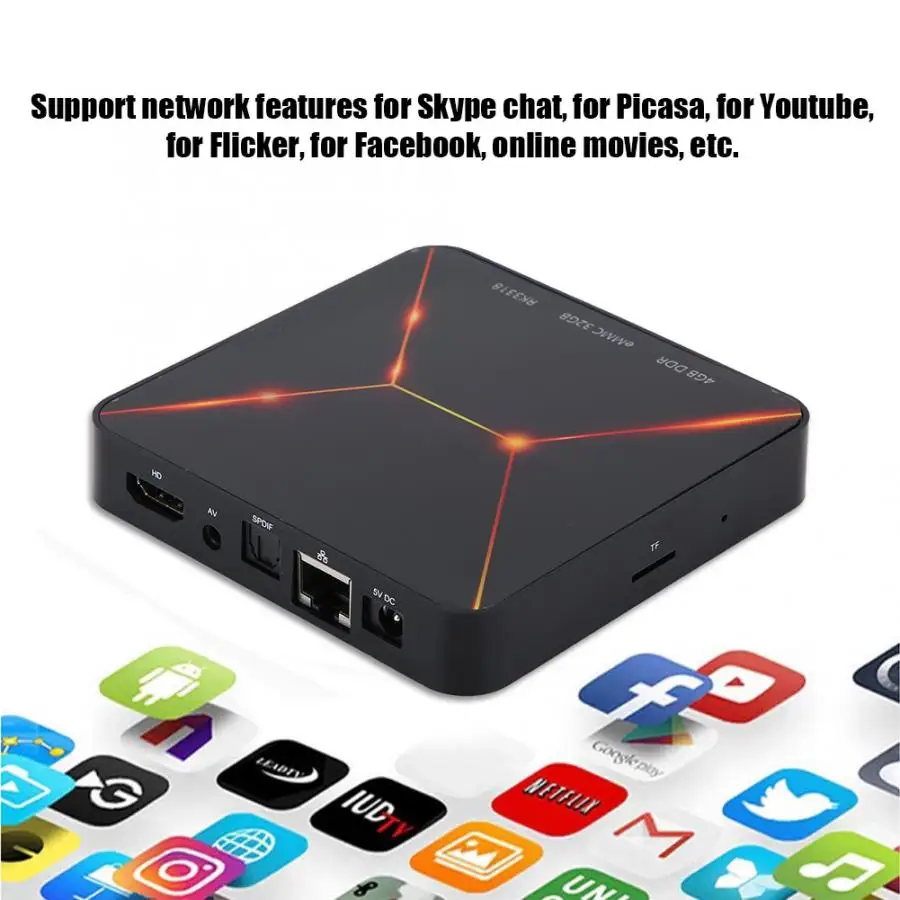 Super v 4+ 32G RK3318 USB3.0 tv Box для Android 9,0 поддержка системы 4K 2,4G WiFi США 100-240V Smart tv Box