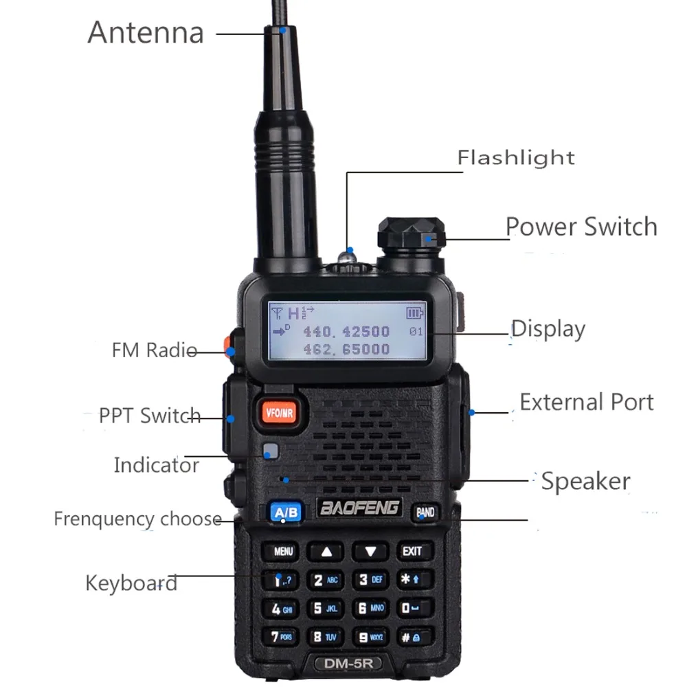 Baofeng DM-5R Tier1 Tier2 цифровая рация DMR Двухдиапазонная DM 5R Dual Time slot двухстороннее радио DM5R радио коммуникатор
