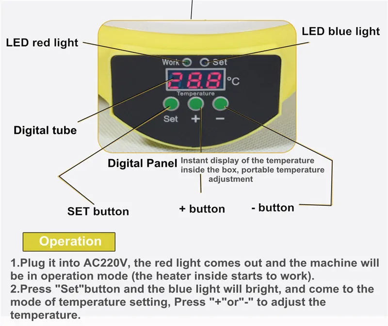 7 s Capacity Incubator Mini Incubator Brood Machine Chicken Duck Hatcher Electronic Automatic Incubator Brooder Tools