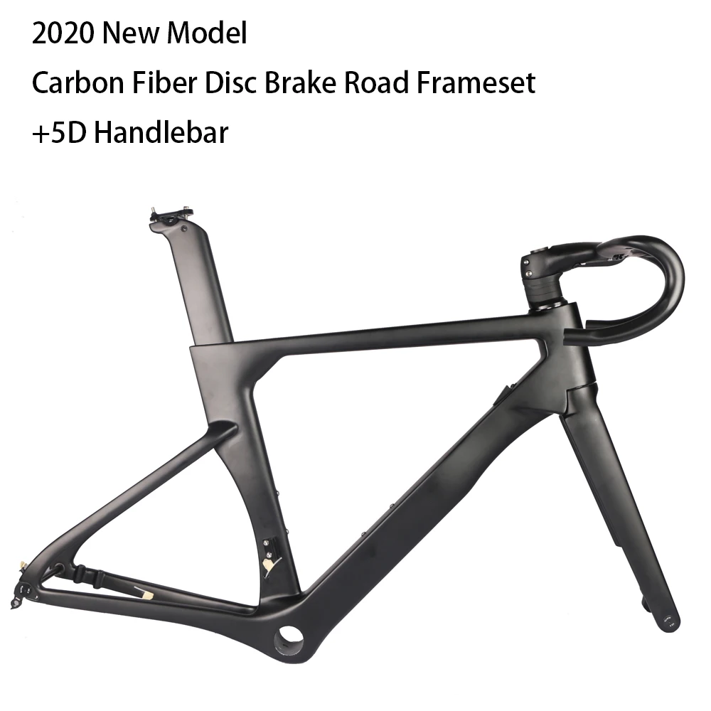 Flash Deal 2020 Model AEROSIX Carbon Road bicycle Frameset disc brake thru axle bike frame fork seatpost with 5D handlebar 1 Flash Deal 2020 Model AEROSIX Carbon Road bicycle Frameset disc brake thru axle bike frame fork seatpost with 5D handlebar 1