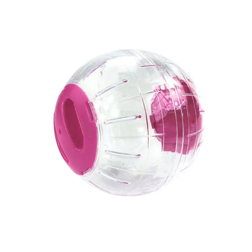 Pink Игрушки для домашних животных хрустальный шар круглый 12 см Упражнение подарок обучение PP розовый/синий/оранжевый прекрасный практичный хомяк игровой мяч мышь - Цвет: Pink