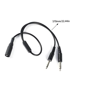 

Helicopter to Dual Earplug Adapter Cable Headset For UFQ David Clark AVCOMM U174 Black 1pc Accessory Practical New