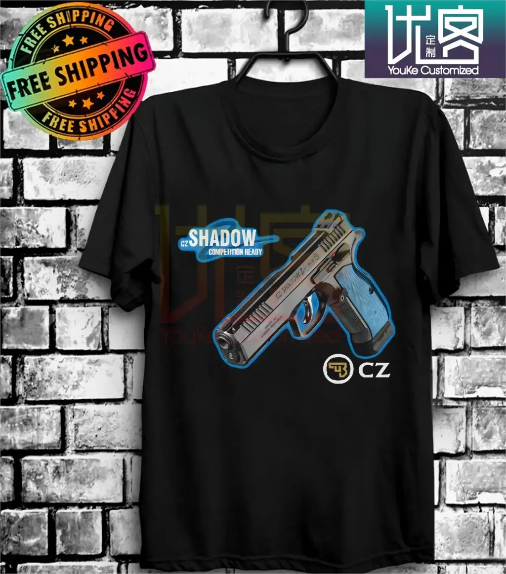 

NEW POPULAR CZ 75 Shadow 2 Mens T-Shirt Tee New Model Design CZ NEW 2019 DESIGN