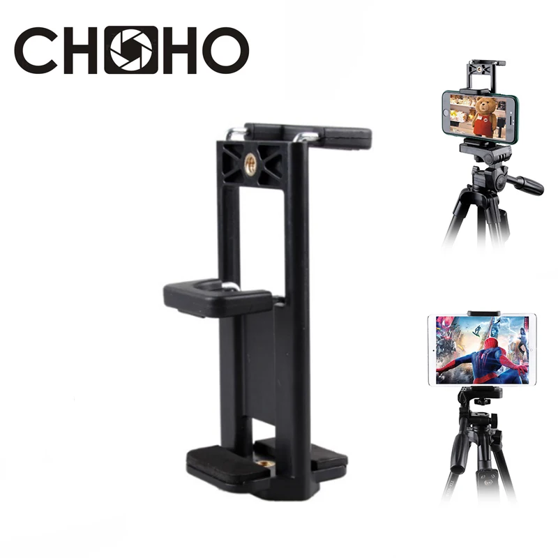 

Phone Holder Big Clip Tripod Stand 1/4 inch Screw Hole vertical Selfie Stick Online Show Accessories For Iphone X XS 8 Plus Ipad