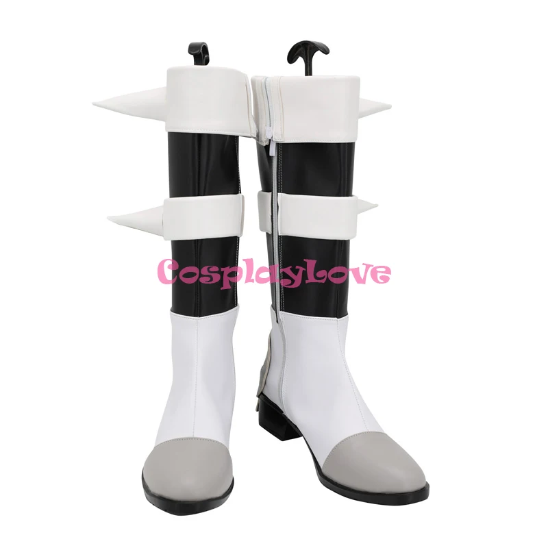 Pokemon Pokémon Sword And Shield Piers Black White Cosplay Shoes Long Boots Leather CosplayLove For Halloween Christmas (6)