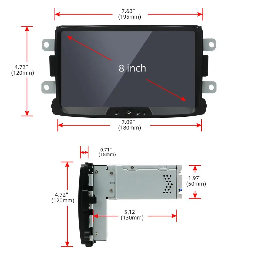 Четырехъядерный автомобильный dvd проигрыватель 1 din с радио gps видео android 10 0 для Dacia