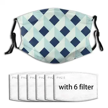 

Washable Reusable Print Face Masks Cute 3D Grid Masks Fabric Protective PM2.5 Masks Proof Haze Anti Dust