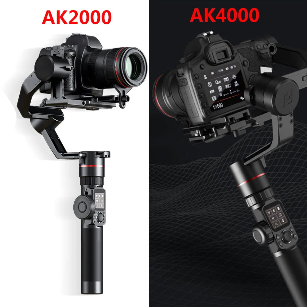 FeiyuTech AK2000 AK4000 3-осевой Камера стабилизатор Handhel Gimbal для sony Canon 5D Panasonic GH5 Nikon 2,8 кг., 4 дюйма кг грузоподъемность для мобильного телефона