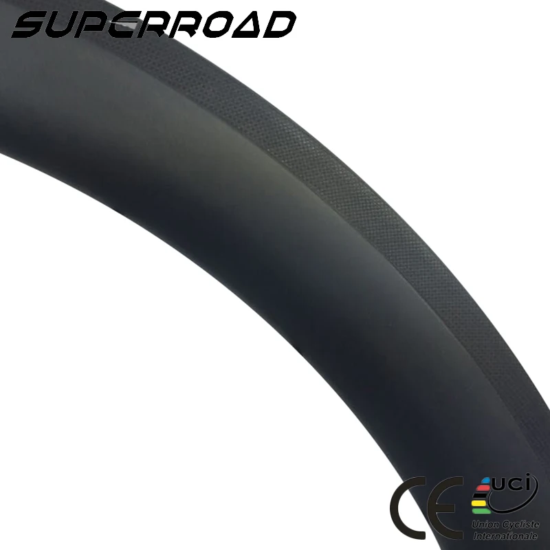 Высокое качество Superroad 26 мм в ширину 45 мм Глубокий полный углерод 700C дорожный велосипед Трубчатые Ободы