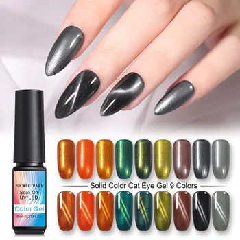 

NICOLE DIARY 8ml Cat Eye Gel Magnetic UV Gel Nail Polish Varnish Magnet UV LED Lamp Gel varnish Art Decor