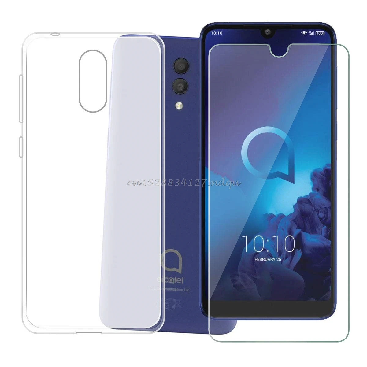 Прозрачный Для Alcatel 3 3L чехол из закаленного стекла Мягкий силиконовый чехол для телефона с полным закаленным стеклом для Alcatel 3 5053Y 5053D 5053K - Цвет: Прозрачный