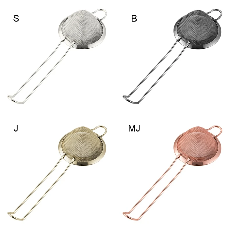 

Tea Infuser Stainless Steel Mesh Tea Strainer Milk Coffee Herb Spice Filter Diffuser Handle Cone Cake Sieve Bartending Filter