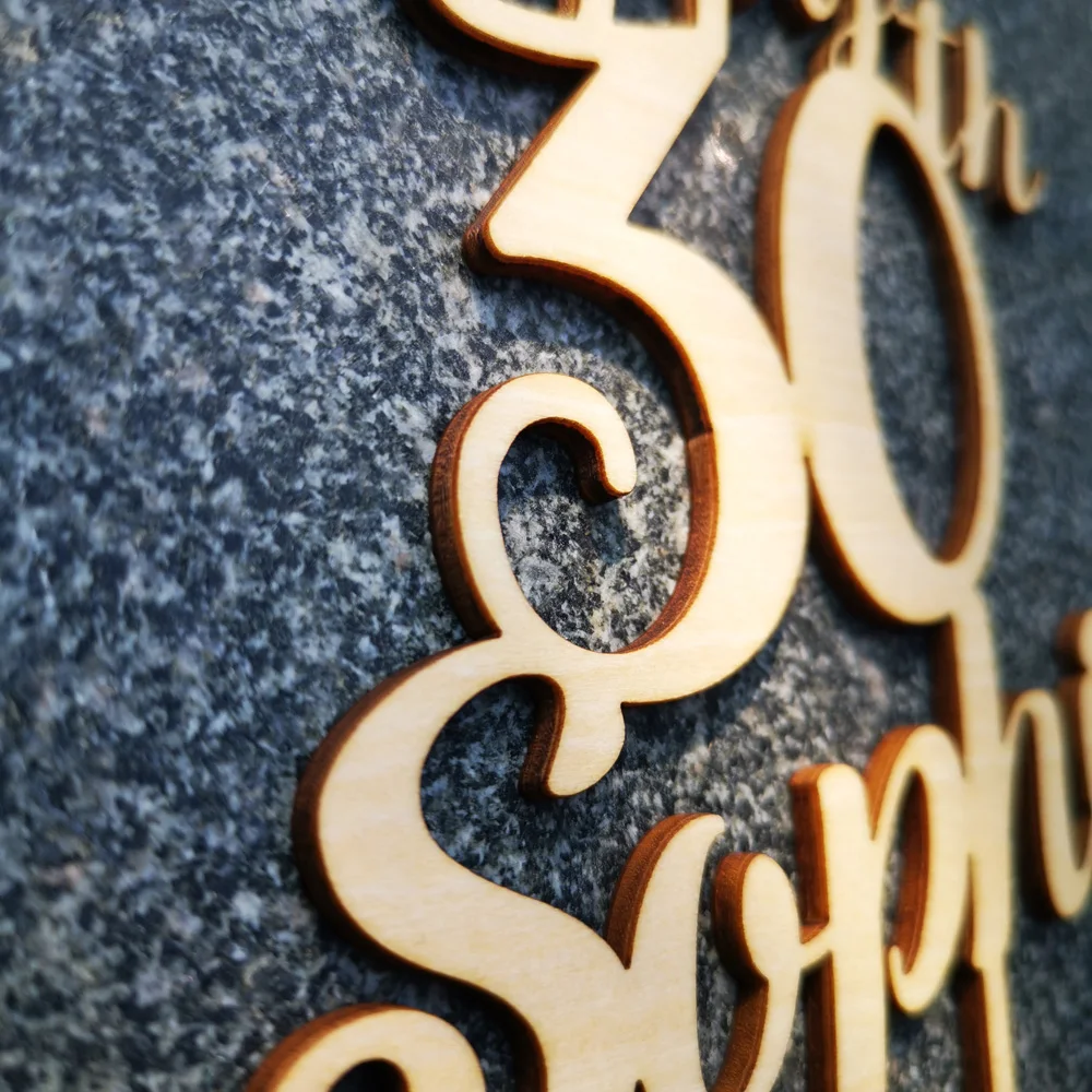 Custom Wooden Happy Birthday Cake Topper Personalized Name And Age Mirror Rose Gold Cake Decorations Supplies Baby Shower Party (3)