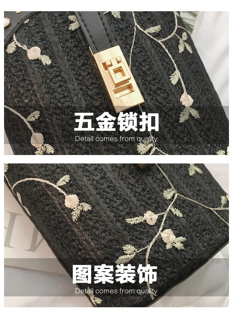 Bolsa feminina, соломенная сумка, кружевная, переносная сумка-мешок, женская, новинка, летняя, Сказочная, перламутровая, тканая, Мини, Студенческая сумка на цепочке