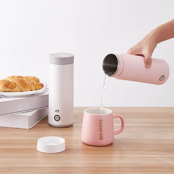 

Small Stainless Steel Insulation Electric Heating Cup Portable Travel Mini Burn Water Cup Car Mounted Multi-functional Electric
